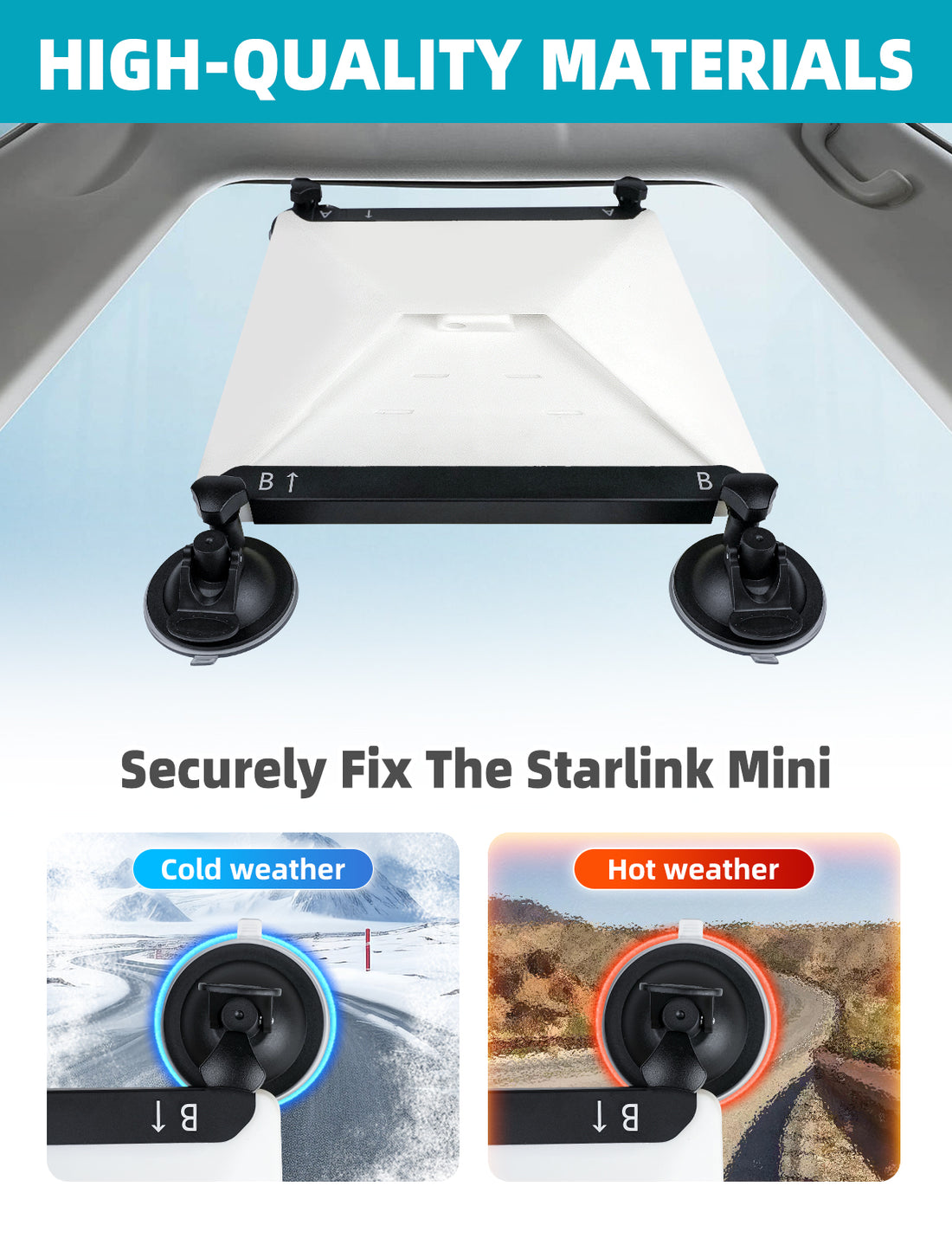 Starlink Mini Mount Suction Cup Mount For Rooftops, Suitable For Various Car Models, Boats, And Roofs