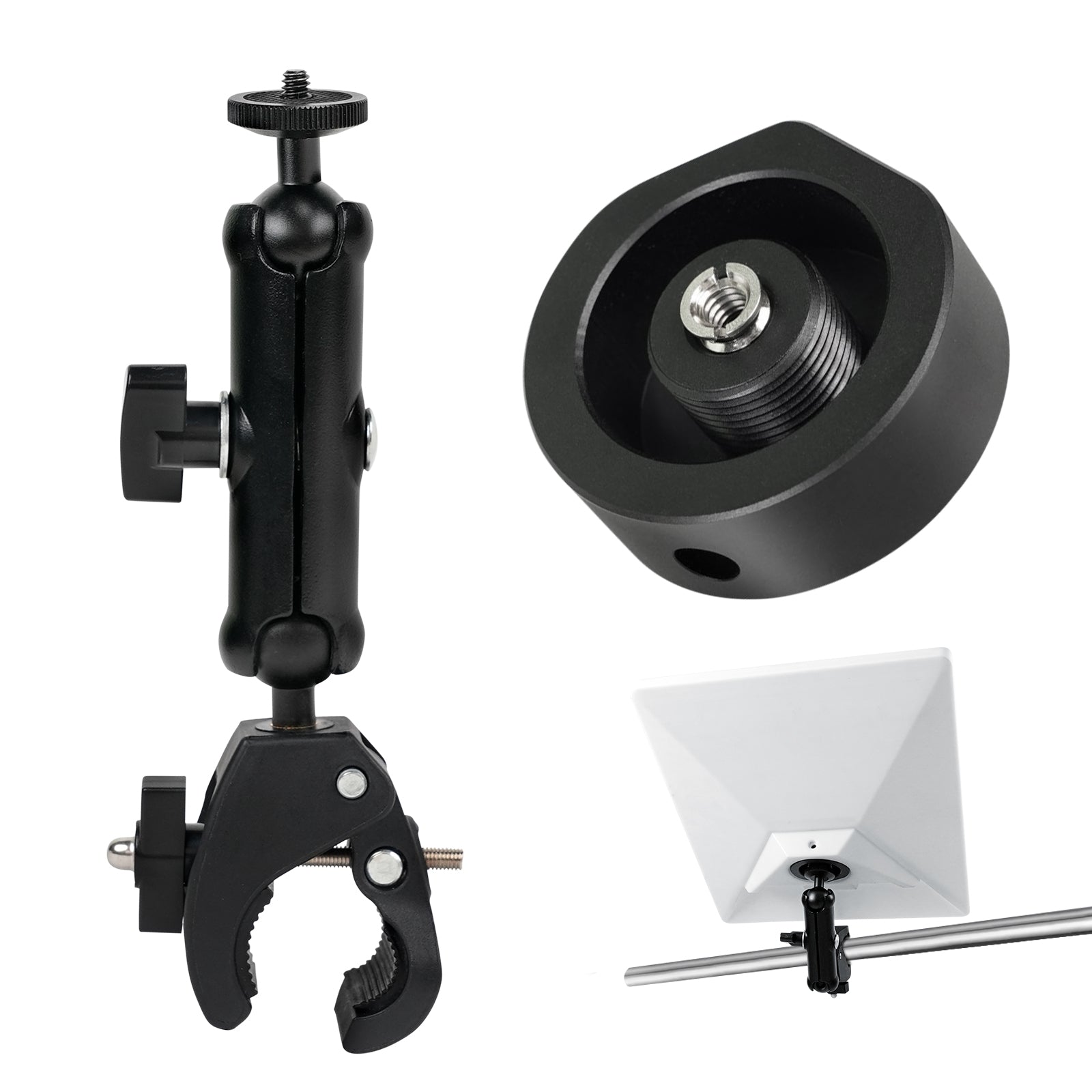Starlink Mini Mount 2024, Adjustable Clamp Mount Accessories for Starlink Mini Roof Rack RV Ladder Pole Mounting Kits, for 2024 Old Version Pipe Adapter