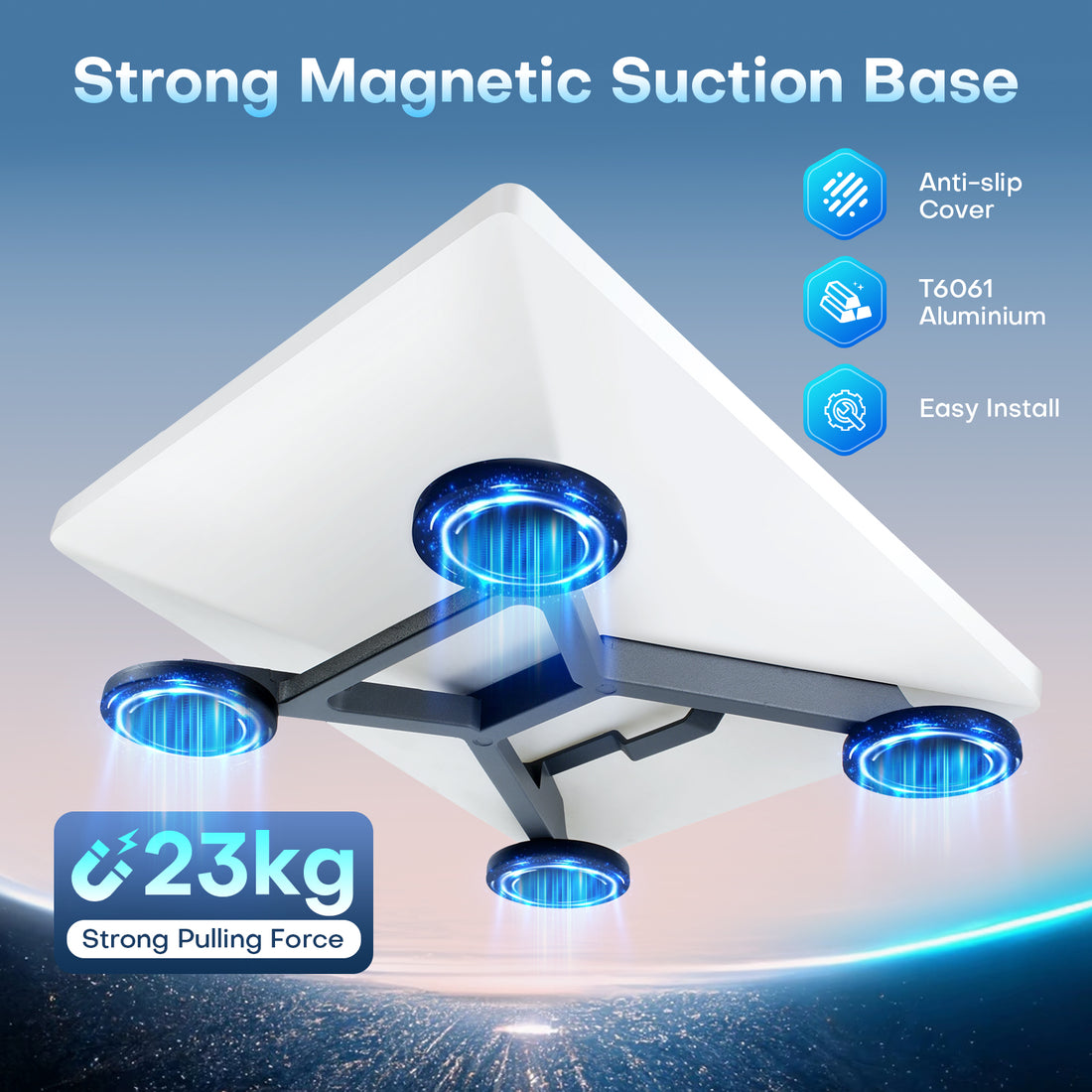 Starlink Mini Magnetic Mount for Vehicle Roof, Heavy-Duty Magnet Base with Secure Hold for RV, Car, Truck & Boat