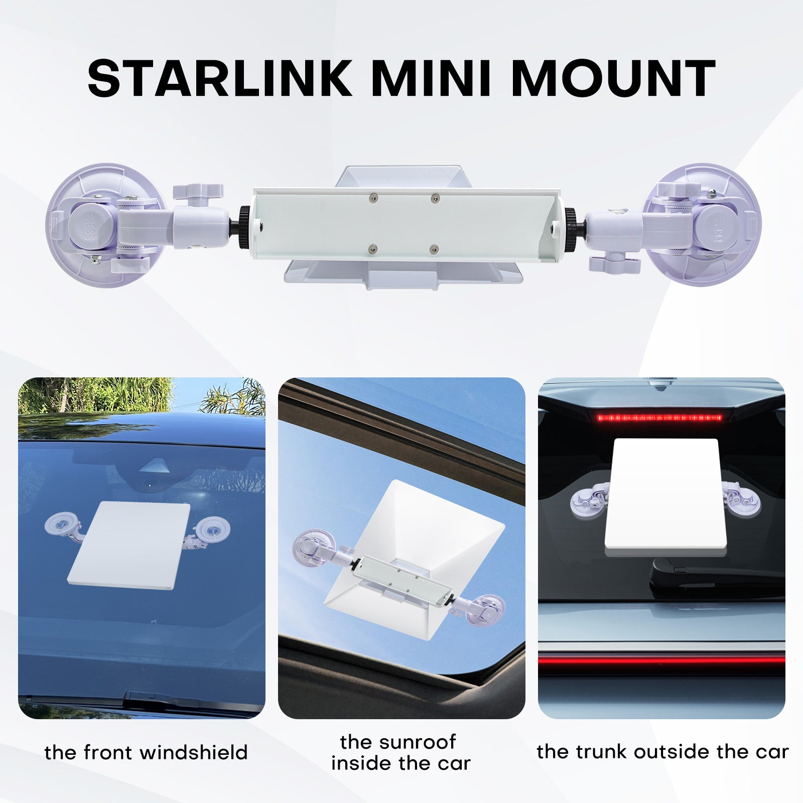 Starlink Mini Suction Cup Mount for Car Sunroofs or Windows – Secure Satellite Mounting Kit with Strong Grip for RVs, Boats and Road Trips – Stable Signal Guaranteed