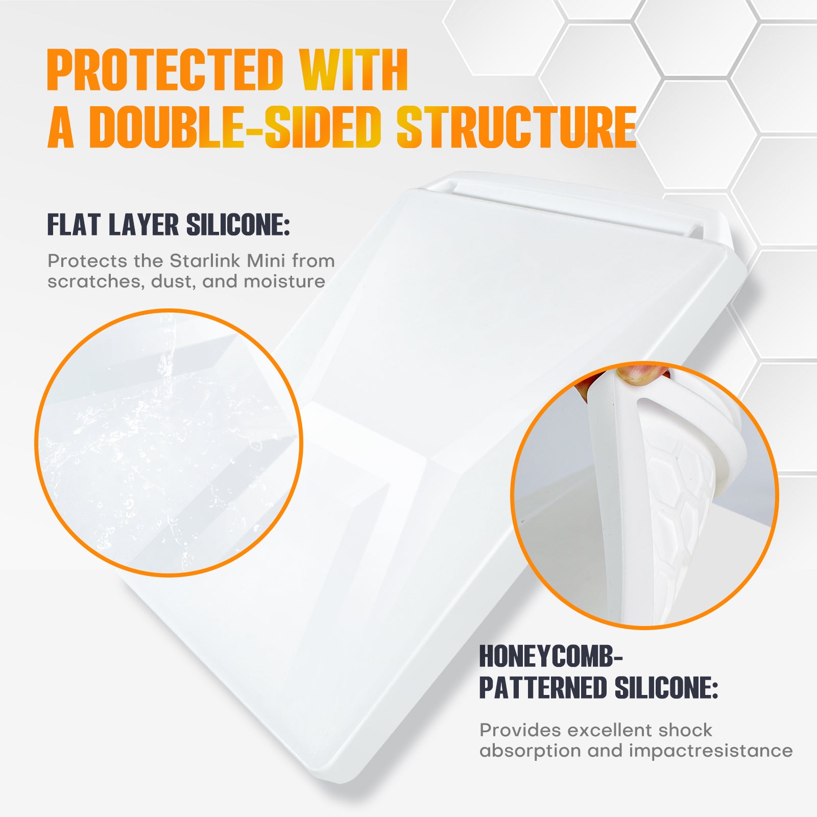 Starlink Mini Protective Cover Case – Waterproof Scratch-Resistant Silicone Protector for Starlink Mini Dish & RV Use