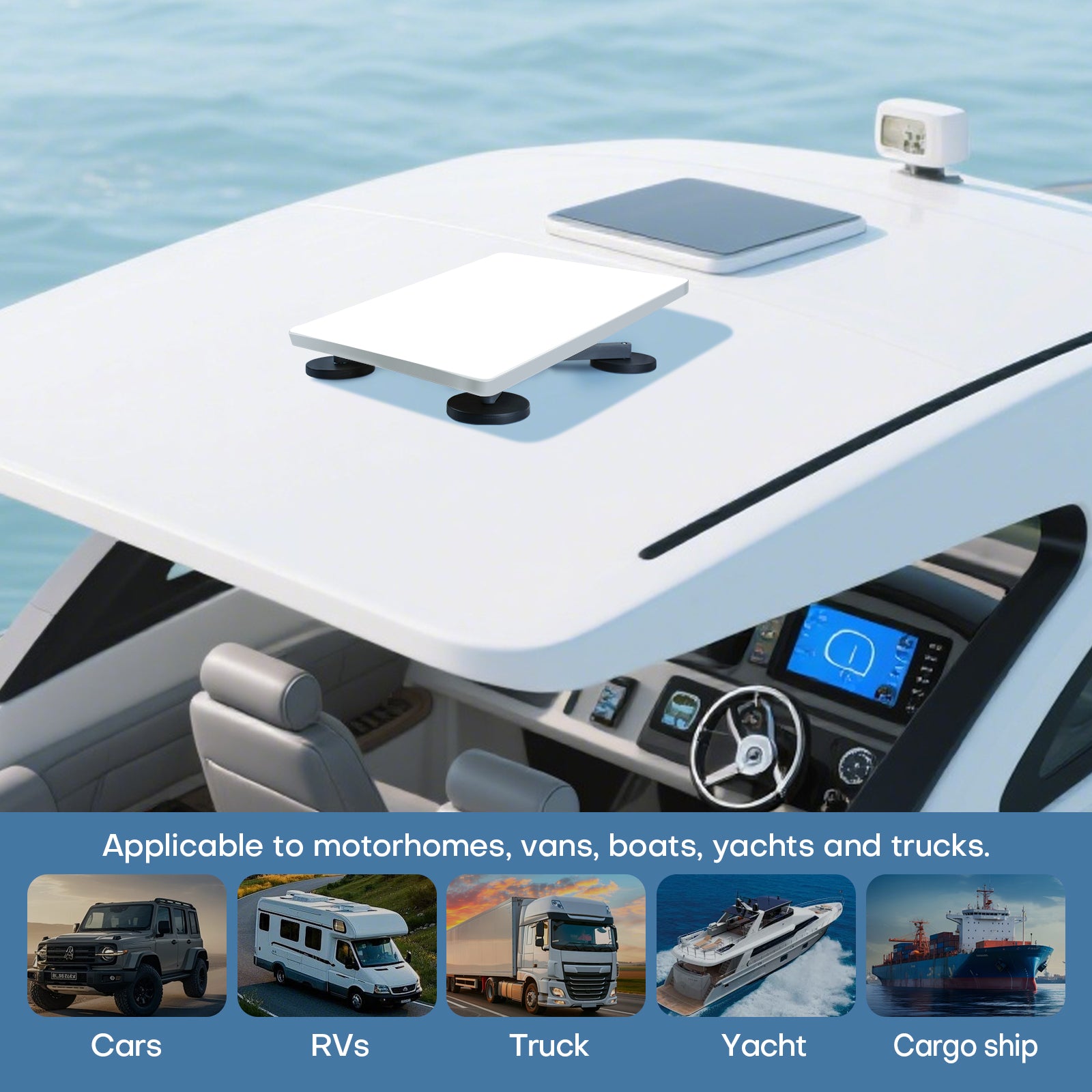 Starlink Mini Magnetic Mount for Vehicle Roof, Heavy-Duty Magnet Base with Secure Hold for RV, Car, Truck & Boat