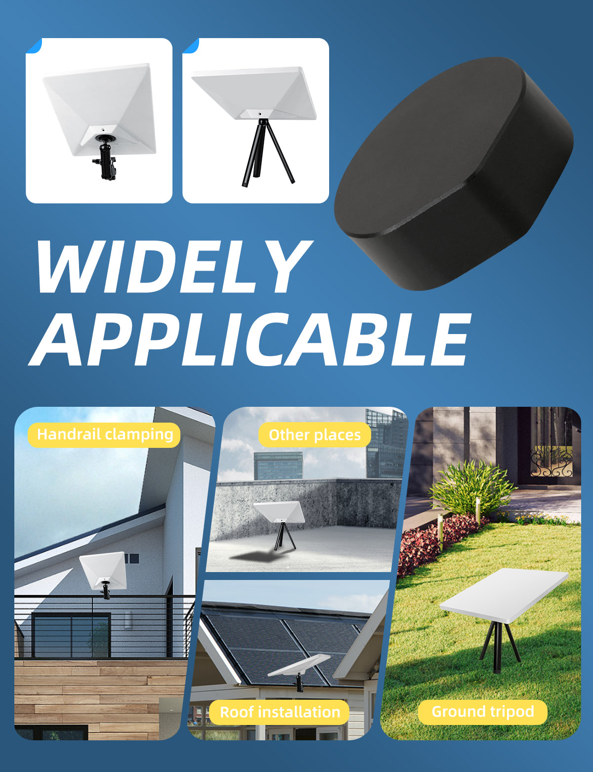 Mini Tripod Adapter, Aluminum Alloy Tripod Mount for Mini, 1/4 -20 and 3/8 -16 Threaded, Compatible with Tripod, Fixing Clamp, Pipe Adapter, Bracket Mount