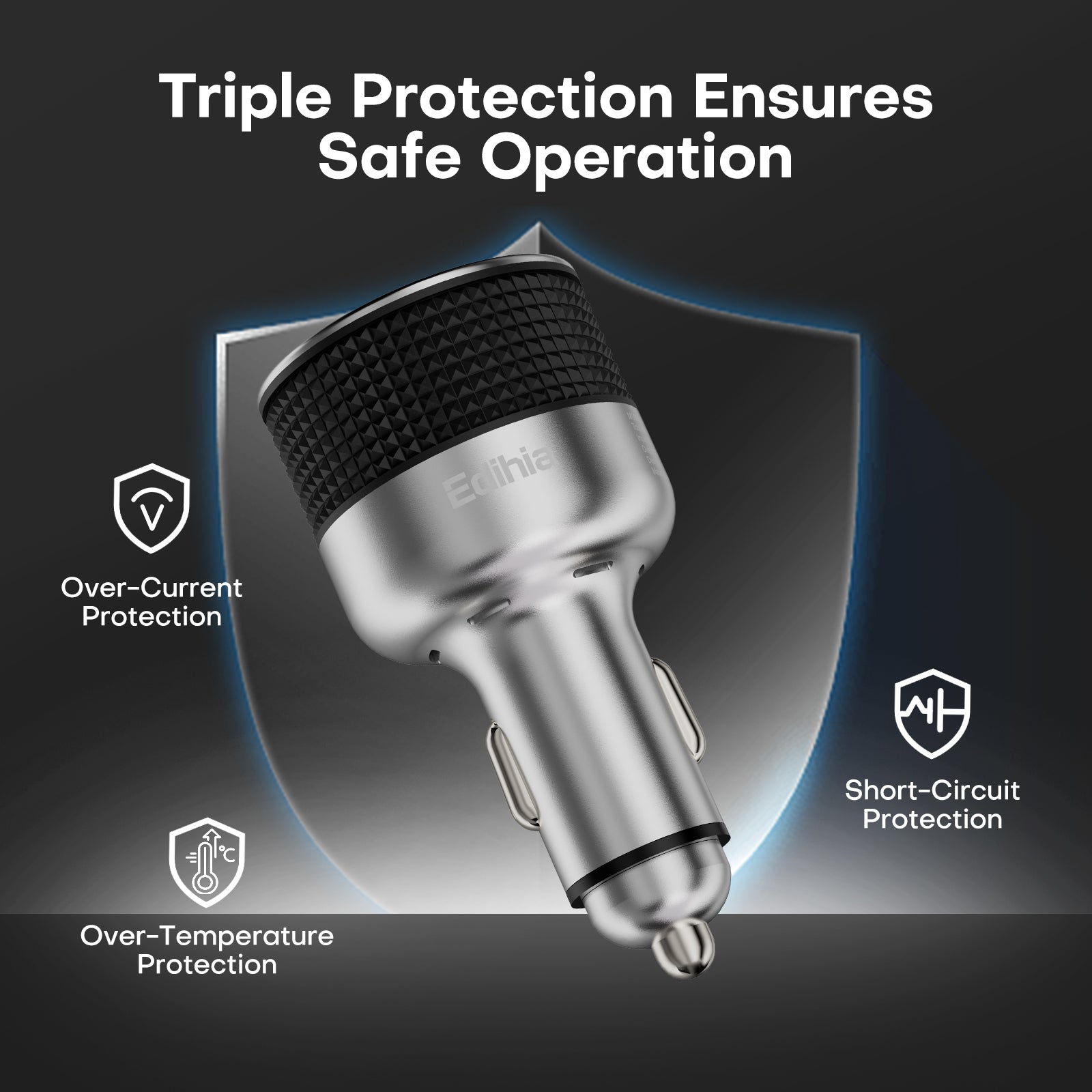 Starlink Mini 30V Car Power Adapter with Digital Voltage Display, DC-DC Boost Converter 12V/24V to Stable 30V, Soft Start On/Off, 60W All-Metal Cigarette Lighter Adapter for RV, Truck, Boat(Grey)