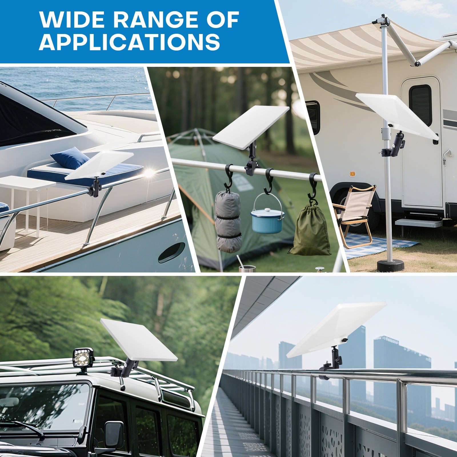 Starlink Mini Mount 2024, Adjustable Clamp Mount Accessories for Starlink Mini Roof Rack RV Ladder Pole Mounting Kits, for 2024 Old Version Pipe Adapter