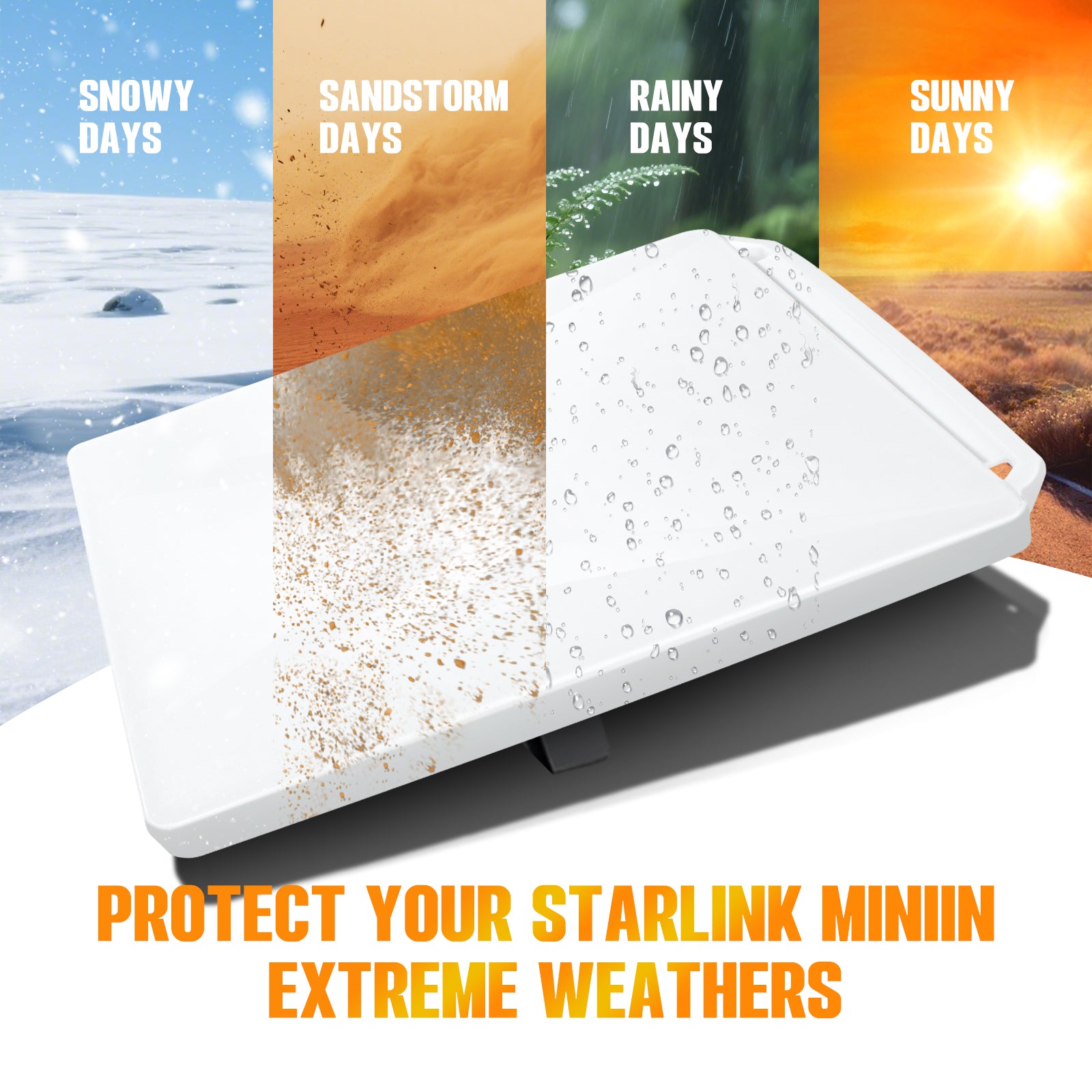 Starlink Mini Protective Cover Case – Waterproof Scratch-Resistant Silicone Protector for Starlink Mini Dish & RV Use