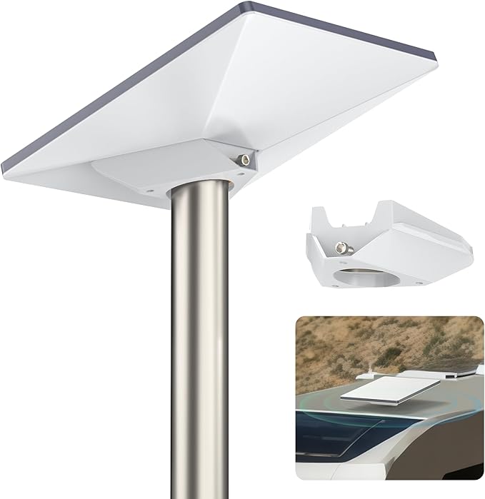 Starlink Mini Pipe Adapter and Flat Mount, 2026 Upgraded Stationary Mounting Kit, Compatible with Starlink Mini Dish, Ideal for Pole or Flat Surface Installation, Replacement or Extra Mount