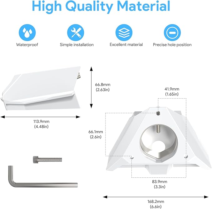 Starlink Mini Pipe Adapter and Flat Mount, 2026 Upgraded Stationary Mounting Kit, Compatible with Starlink Mini Dish, Ideal for Pole or Flat Surface Installation, Replacement or Extra Mount
