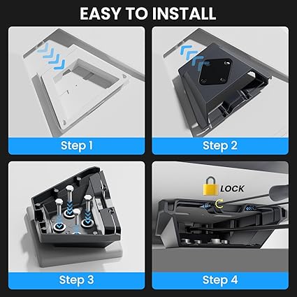 Starlink Gen 3 Mount for Starlink Mount Gen 3 Mobility Anti-Theft Kit with Flat Roof Pole for RV Trailer Yacht (Aluminum Made)