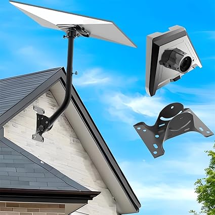 Starlink Gen 3 Wall & Roof Mount Kit, 180° Adjustable Pole Mount with Gen 3 Pipe Aluminum Alloy Adapter，Weatherproof Design for Satellite Dish & RV，Easy Installation（Iron Grey）