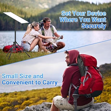 Starlink Gen 3 Tripod Stand with Tent Stakes & Alloy Pipe Adapter, Portable Rev4 Disc Mounting Kit for Camping, Outdoor Activities, Temporary Workplaces - Weatherproof Ground Anchor for Satellite Dish