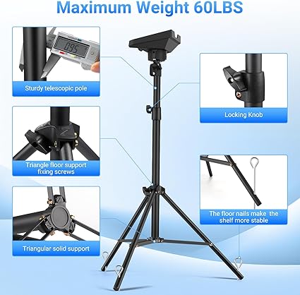 Starlink Gen 3 Tripod Stand with Tent Stakes & Alloy Pipe Adapter, Portable Rev4 Disc Mounting Kit for Camping, Outdoor Activities, Temporary Workplaces - Weatherproof Ground Anchor for Satellite Dish