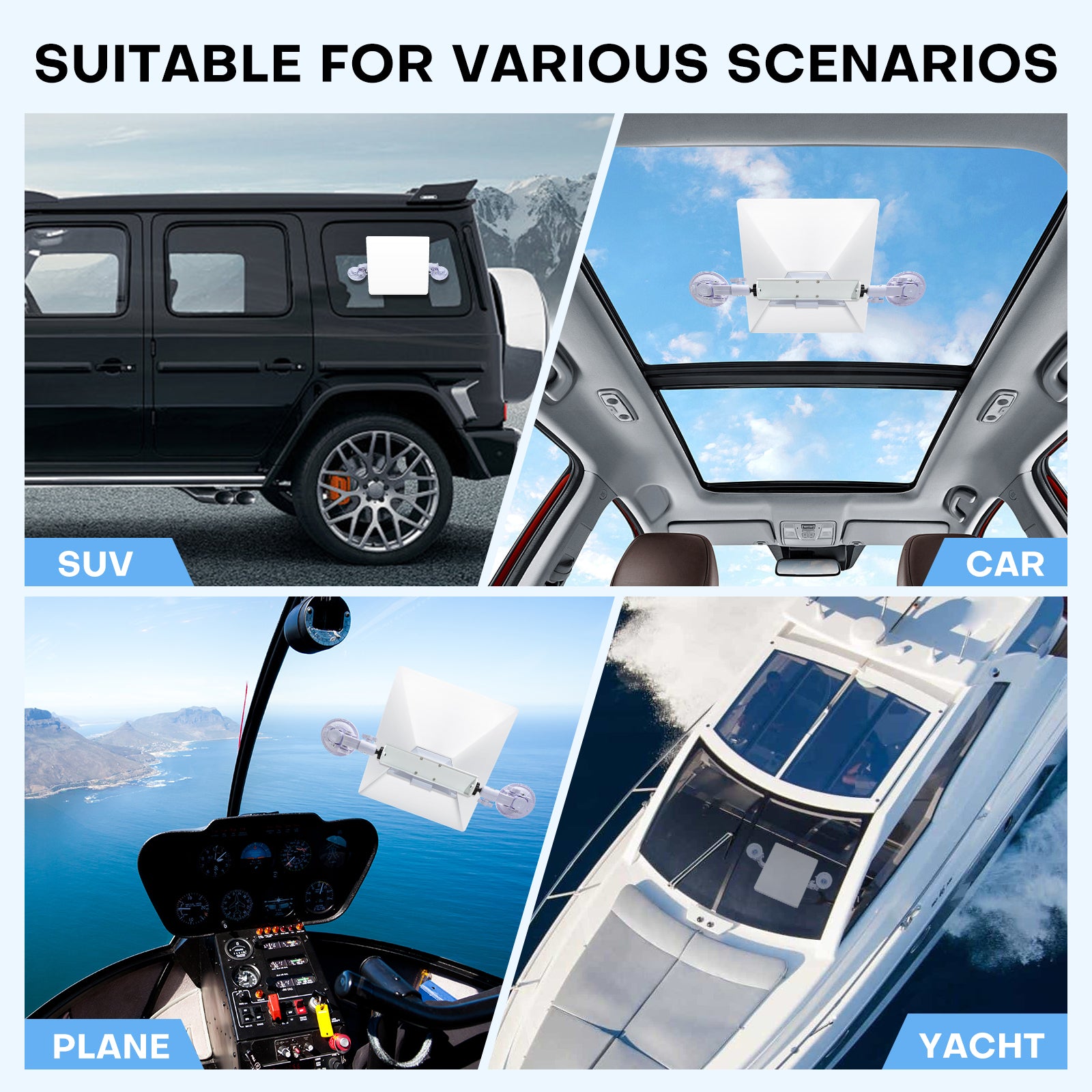 Starlink Mini Suction Cup Mount for Car Sunroofs or Windows – Secure Satellite Mounting Kit with Strong Grip for RVs, Boats and Road Trips – Stable Signal Guaranteed
